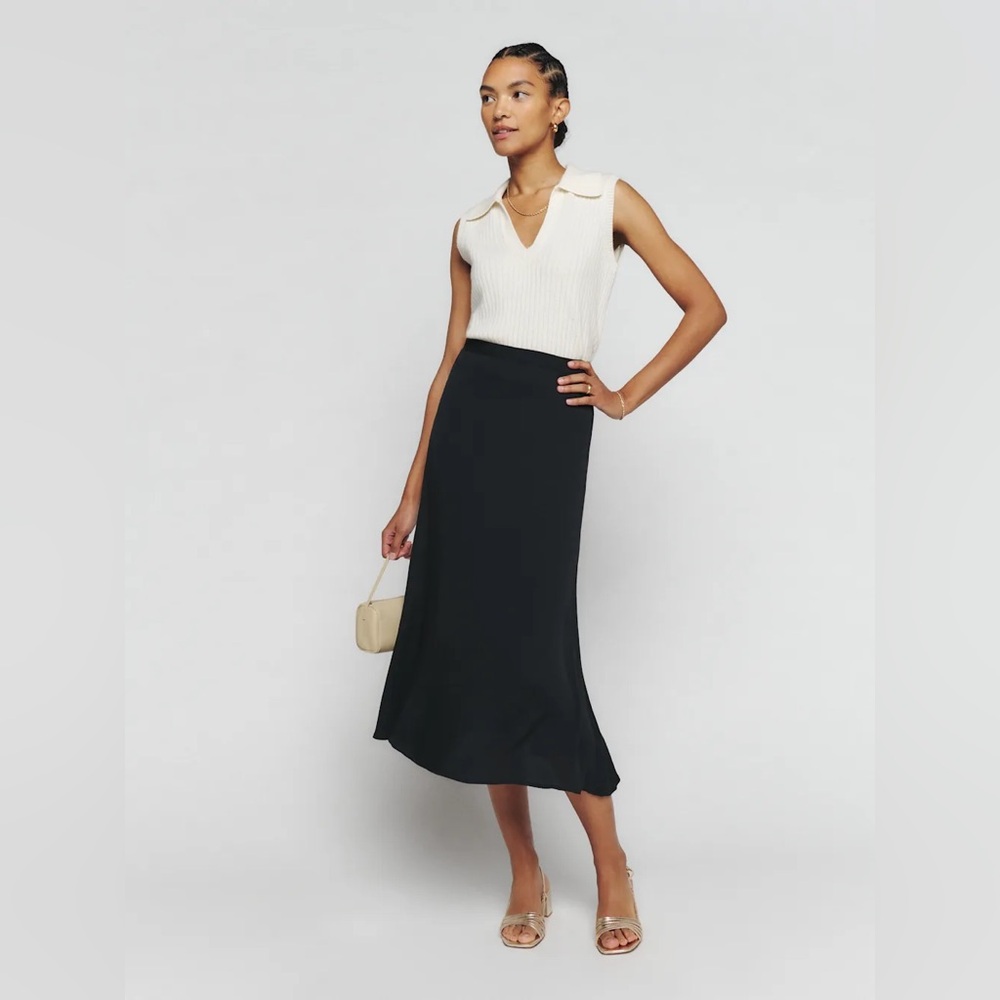 Reformation Petites Bea Skirt Black - Size 0P